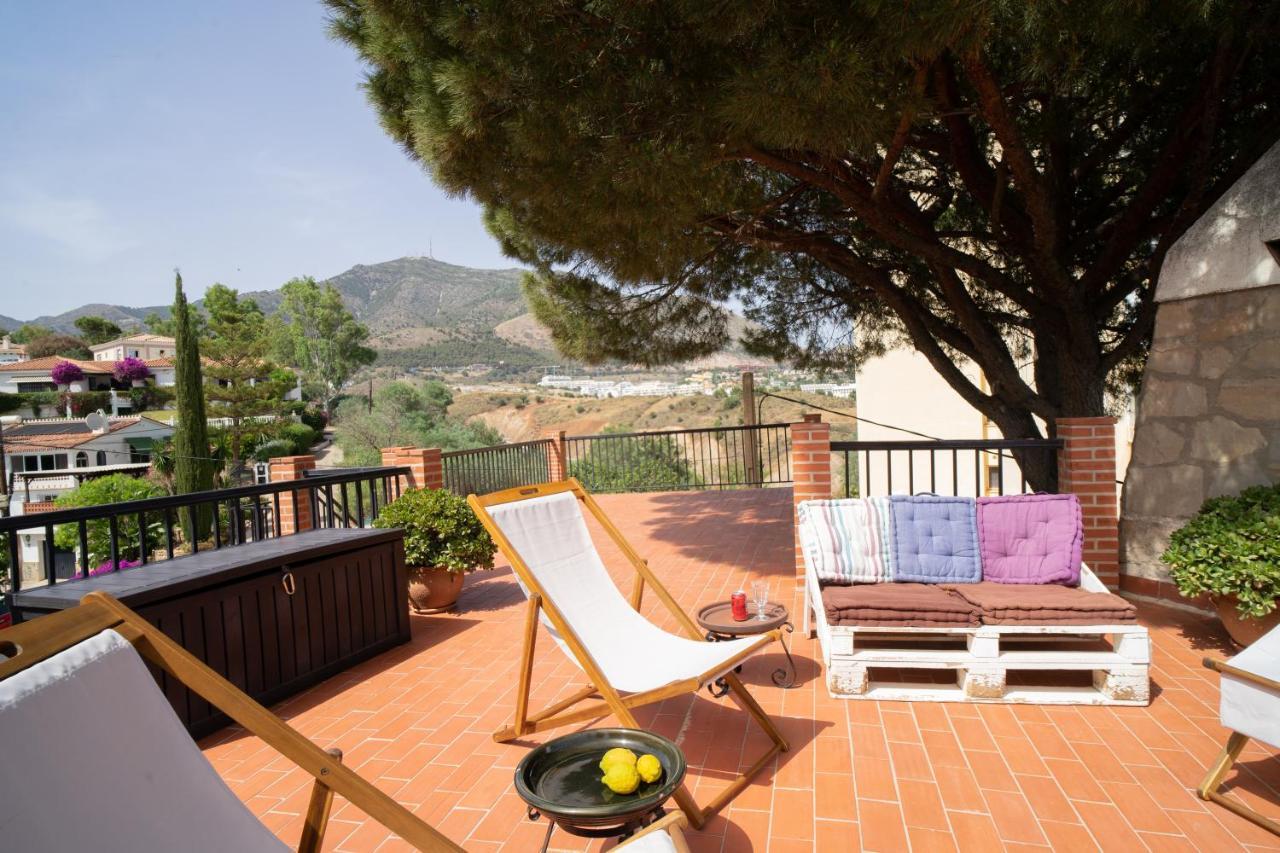 Casa Ancladero Big Rooftop Terrace, 2 Bedroom Guesthouse W Garden And View Fuengirola Eksteriør billede