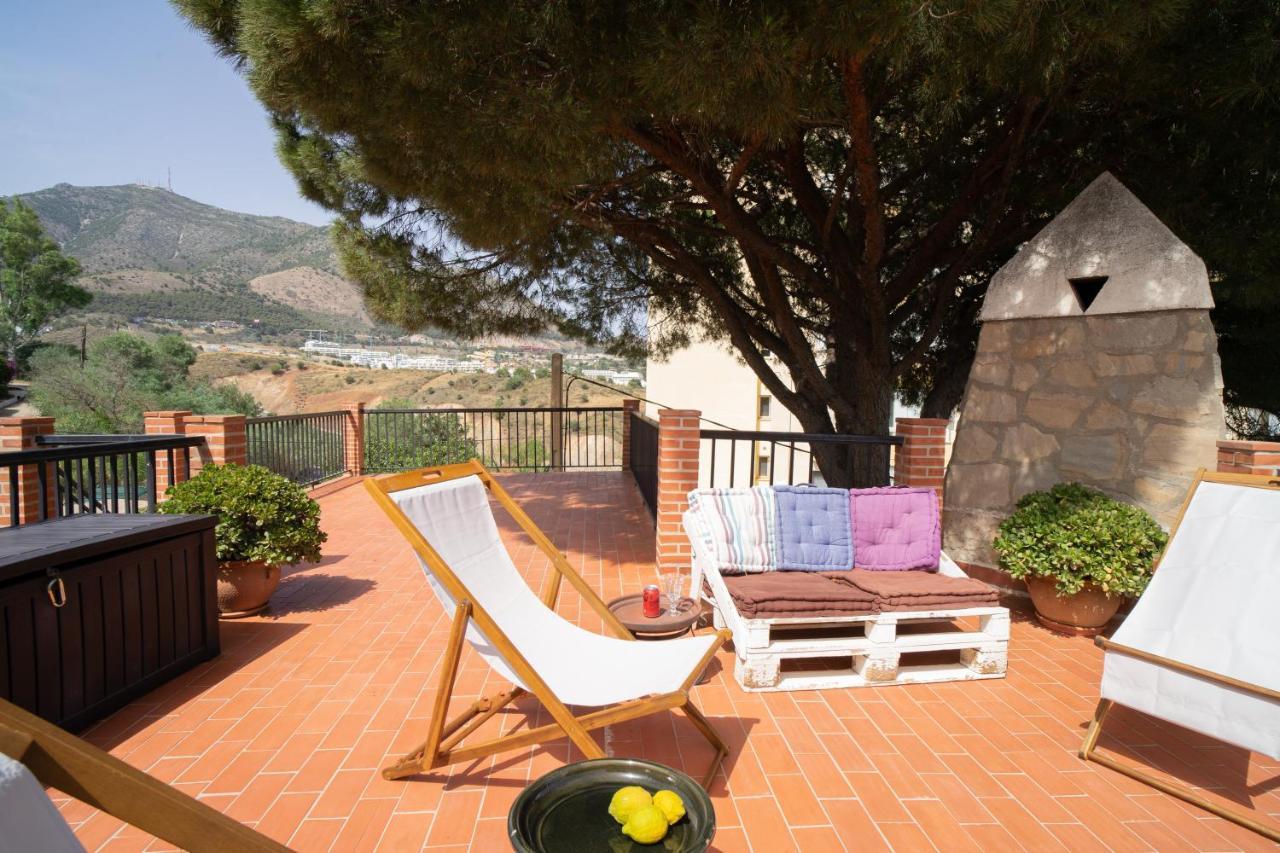 Casa Ancladero Big Rooftop Terrace, 2 Bedroom Guesthouse W Garden And View Fuengirola Eksteriør billede